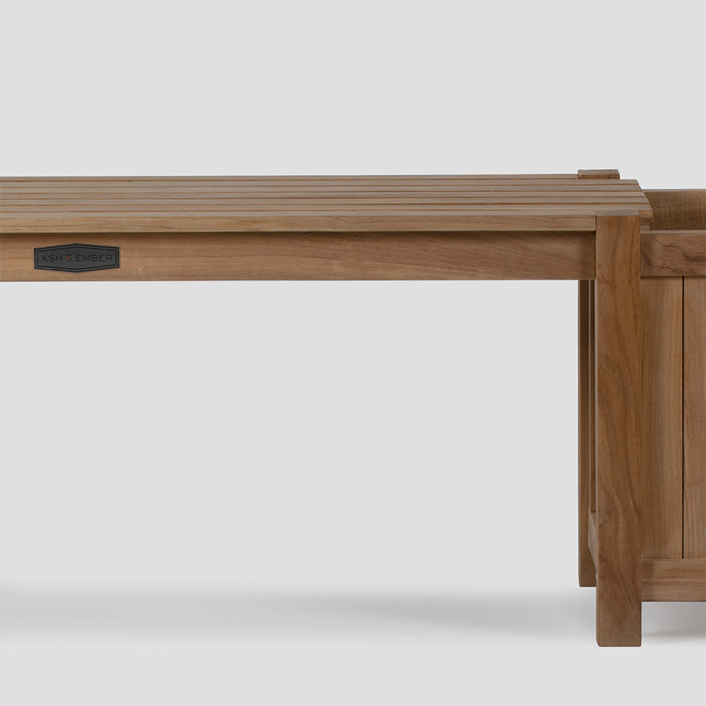 Grade A Teak Square Planter Box | Single Bench Set - view 28