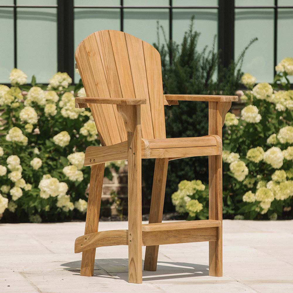 Grade A Teak Adirondack Bar Chair - view 3