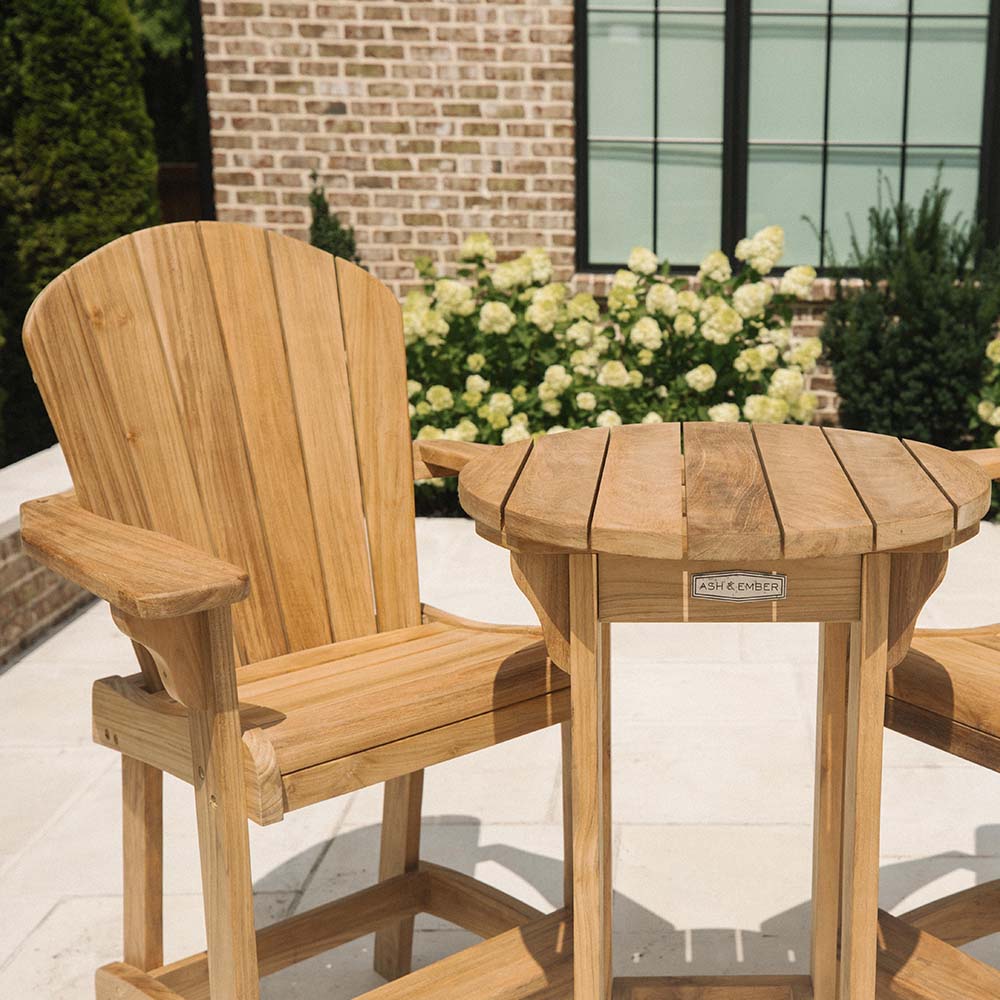 Grade A Teak Adirondack Bar Chair - view 4