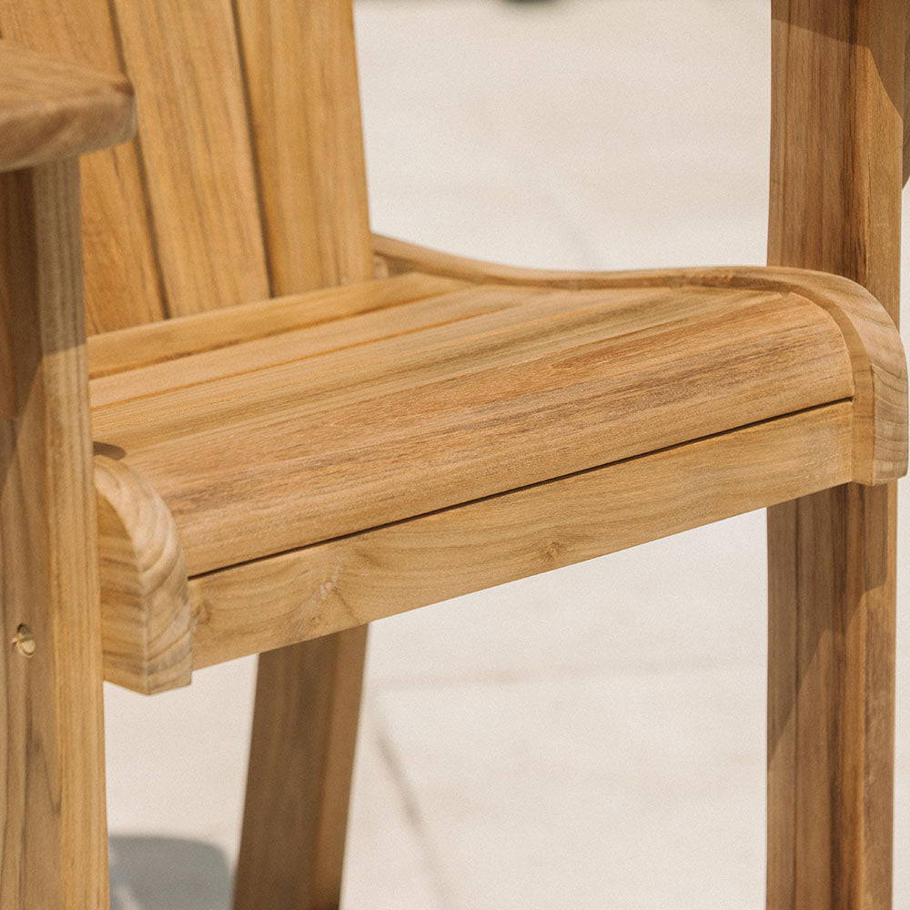 Grade A Teak Adirondack Bar Chair - view 6