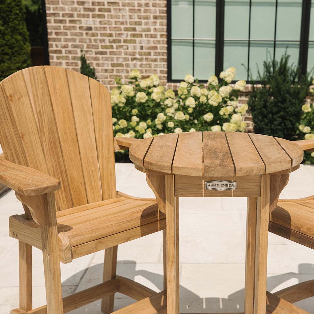 Grade A Teak 24" Round Bar Table - view 5