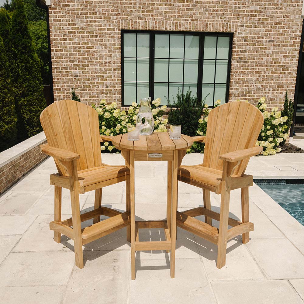 Grade A Teak 24" Round Bar Table - view 9