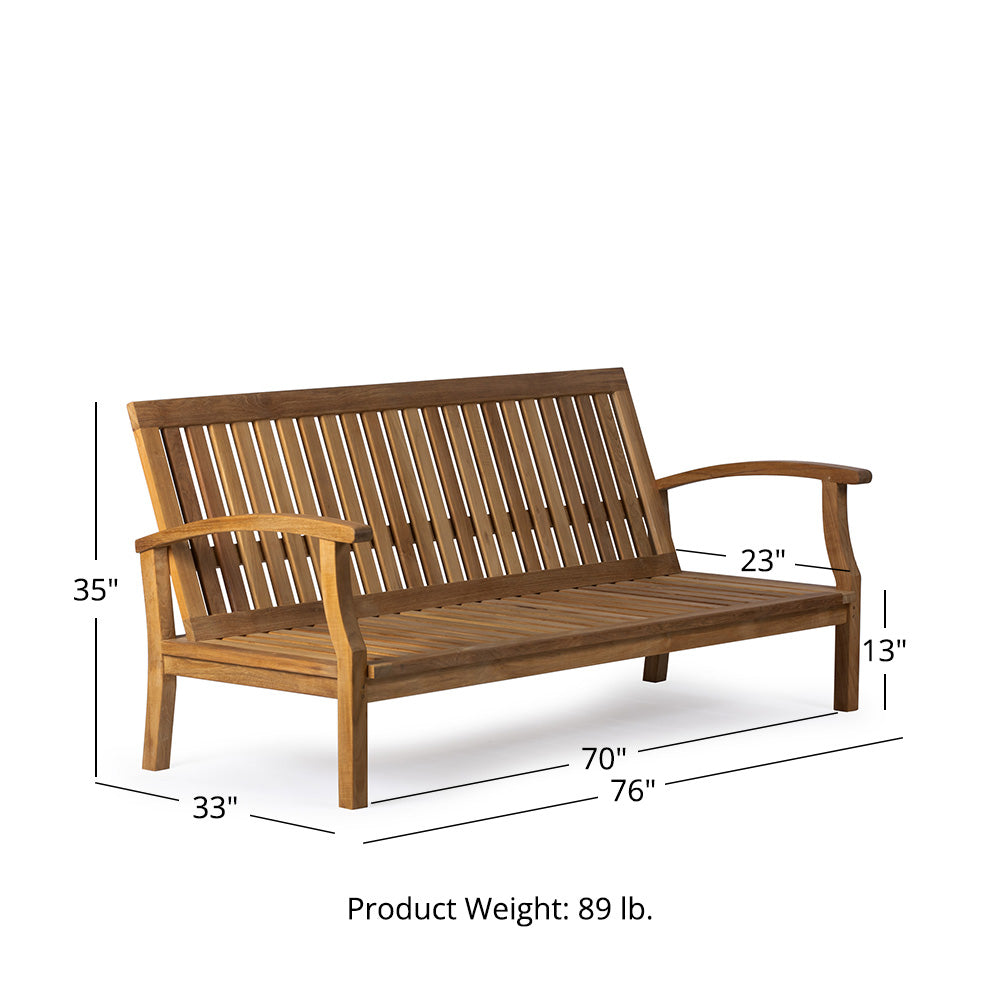 Grade A Teak Lounge Bench - view 10