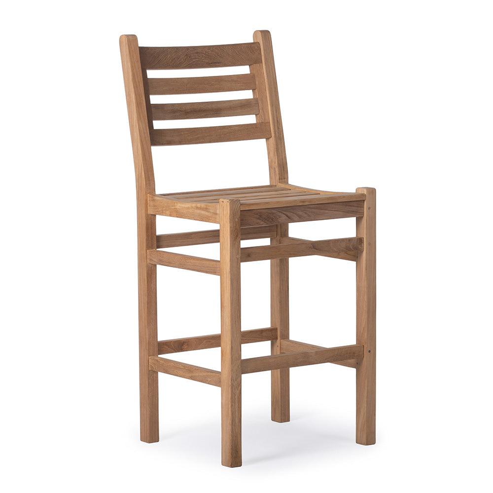 Acadia Grade A Teak Bar Chair | No Arms