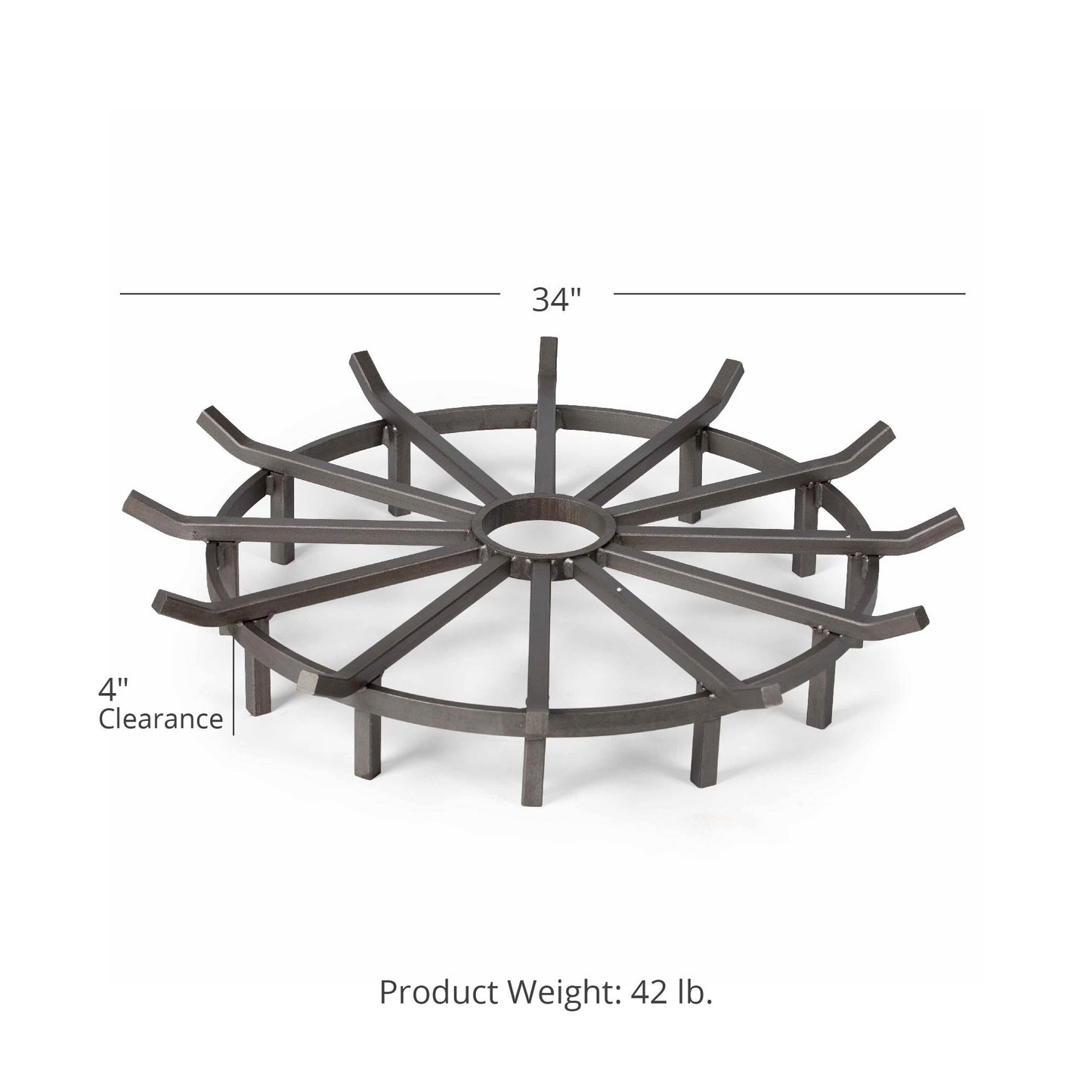 Scratch and Dent - 32-in Wagon Wheel Fire Grate - FINAL SALE - view 6