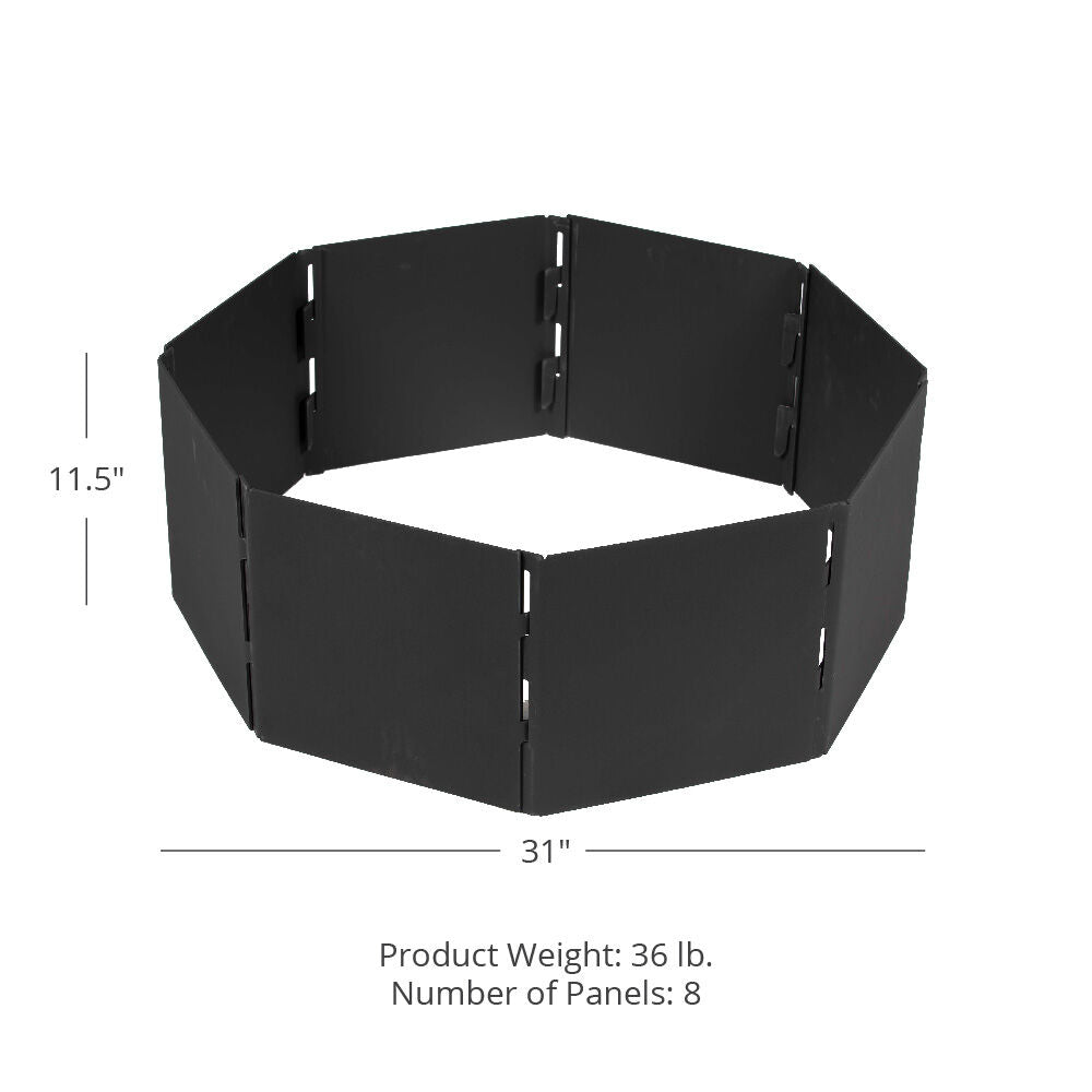 Foldable Panel Campfire Ring - Fire Pit Size: 31" | 31" - view 6