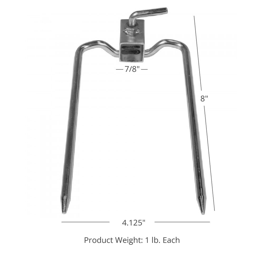 Scratch and Dent - Pair of Rotisserie Forks for 7/8" Square Spit Rod - FINAL SALE - view 5