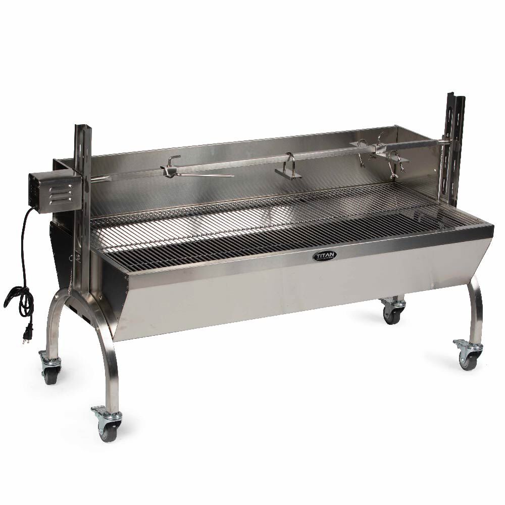 Scratch and Dent - 13W Stainless Steel Rotisserie Grill w/Windscreen - FINAL SALE - view 1