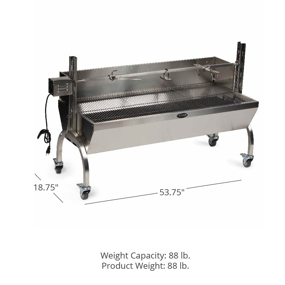 Scratch and Dent - 13W Stainless Steel Rotisserie Grill w/Windscreen - FINAL SALE - view 6