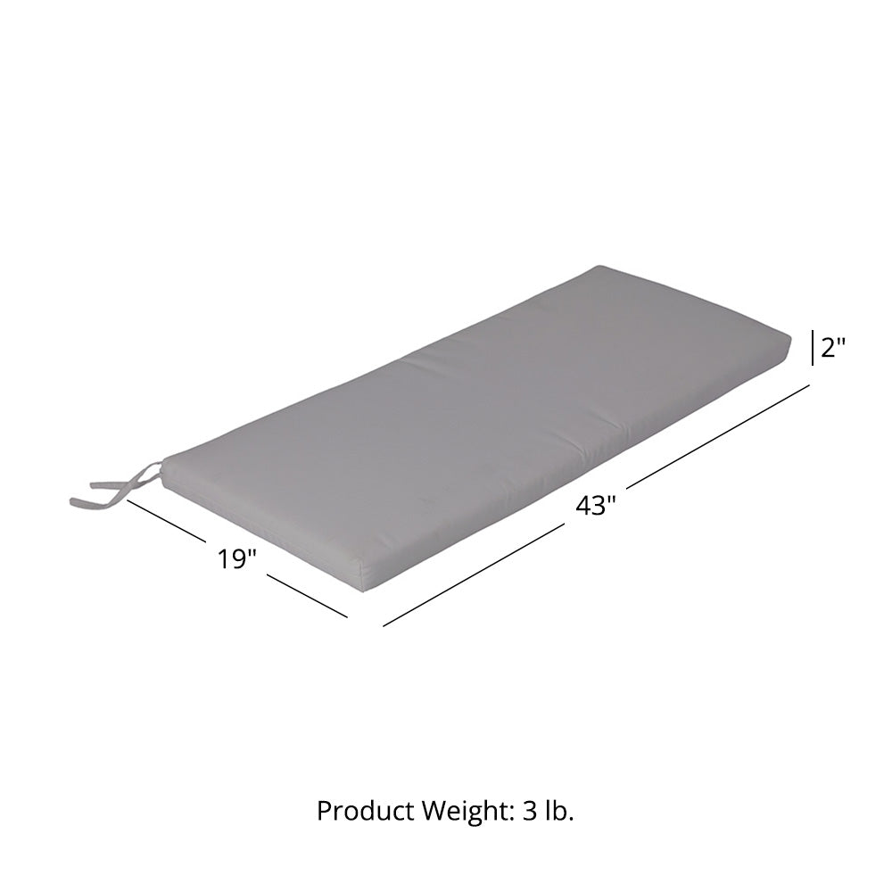 Sunbrella® Cushion for 4 FT Solstice Bench | Cast Silver - view 12