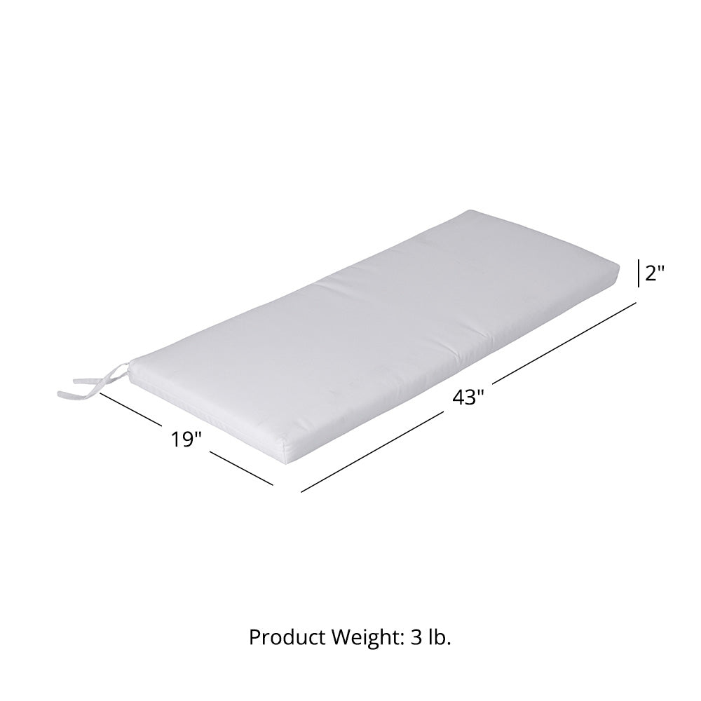 Sunbrella® Cushion for 4 FT Solstice Bench | White - view 6