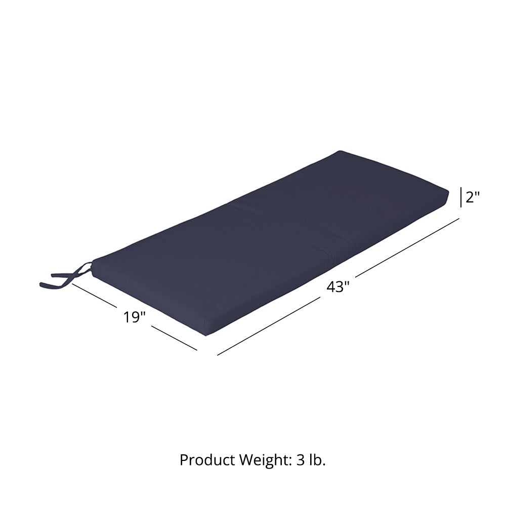 Sunbrella® Cushion for 4 FT Solstice Bench | Navy Blue - view 24