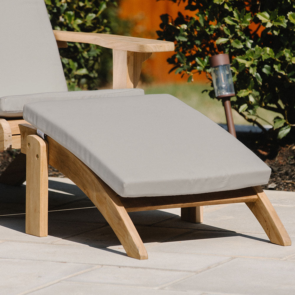 Sunbrella® Cushion for Adirondack Ottoman | Cast Silver