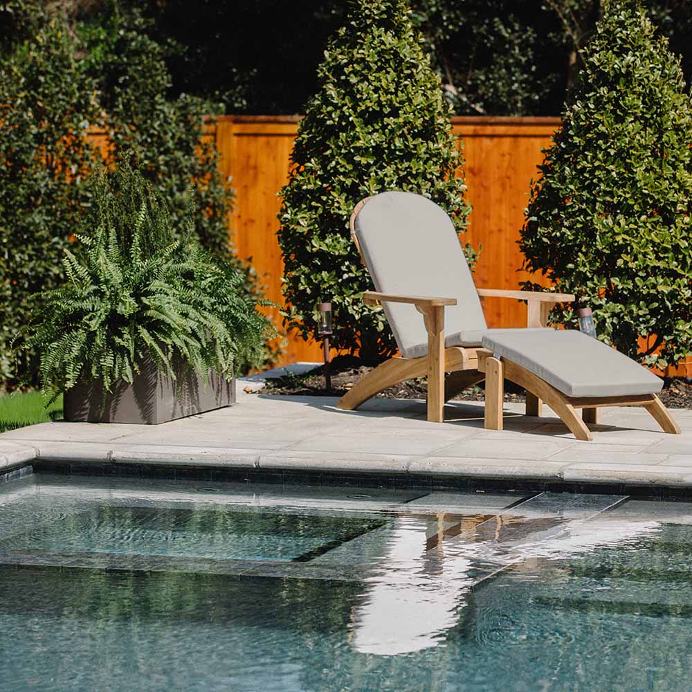 Sunbrella® Cushion for Adirondack Ottoman | Cast Silver - view 9