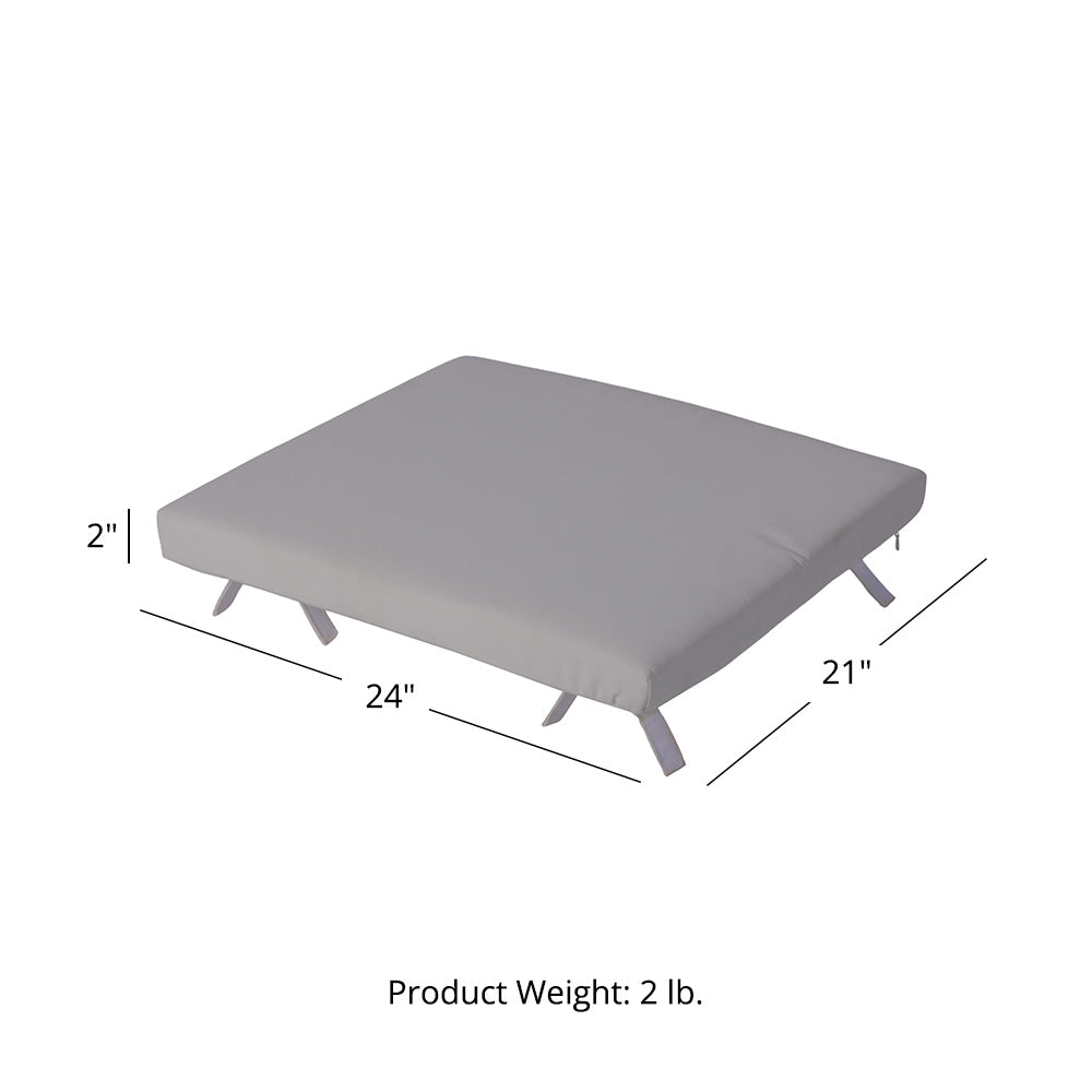 Sunbrella® Cushion for Adirondack Ottoman | Cast Silver - view 12