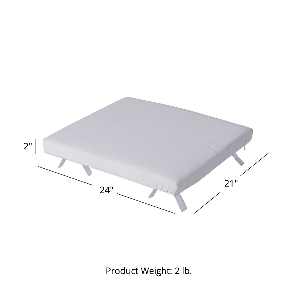 Sunbrella® Cushion for Adirondack Ottoman | White - view 6