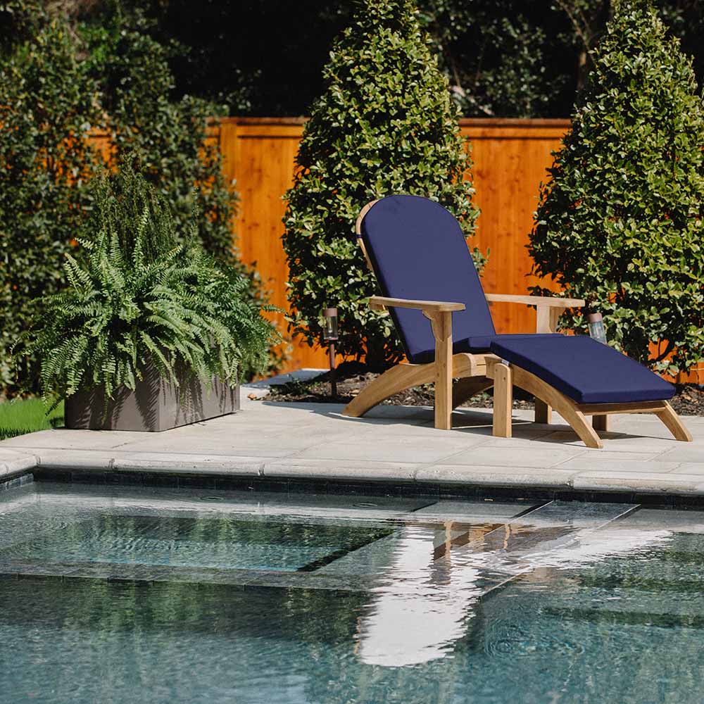 Sunbrella® Cushion for Adirondack Ottoman | Navy Blue - view 21