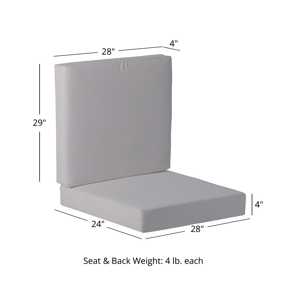 Sunbrella® Cushion Set for Sierra Chair | Cast Silver