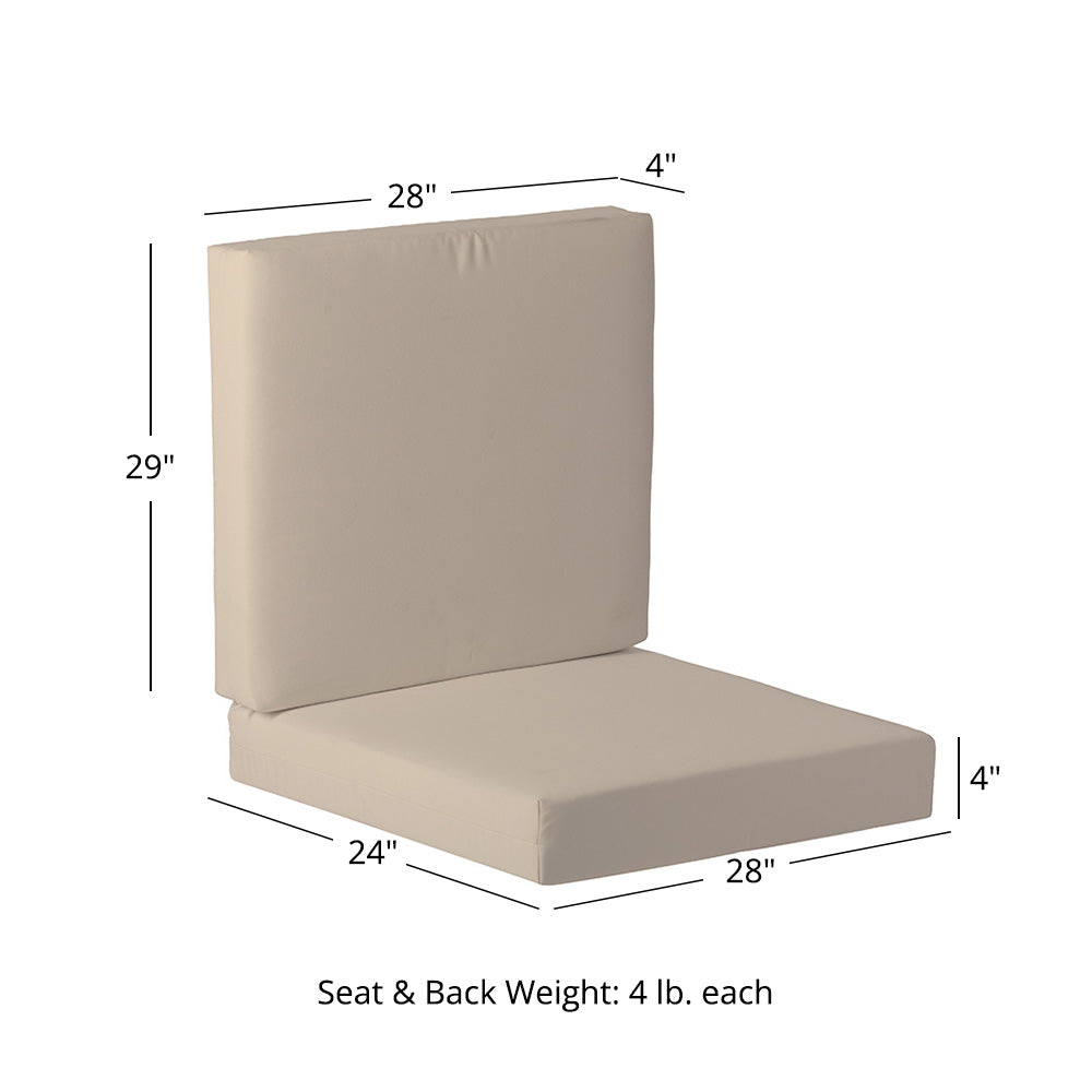 Sunbrella® Cushion Set for Sierra Chair | Antique Beige - view 21