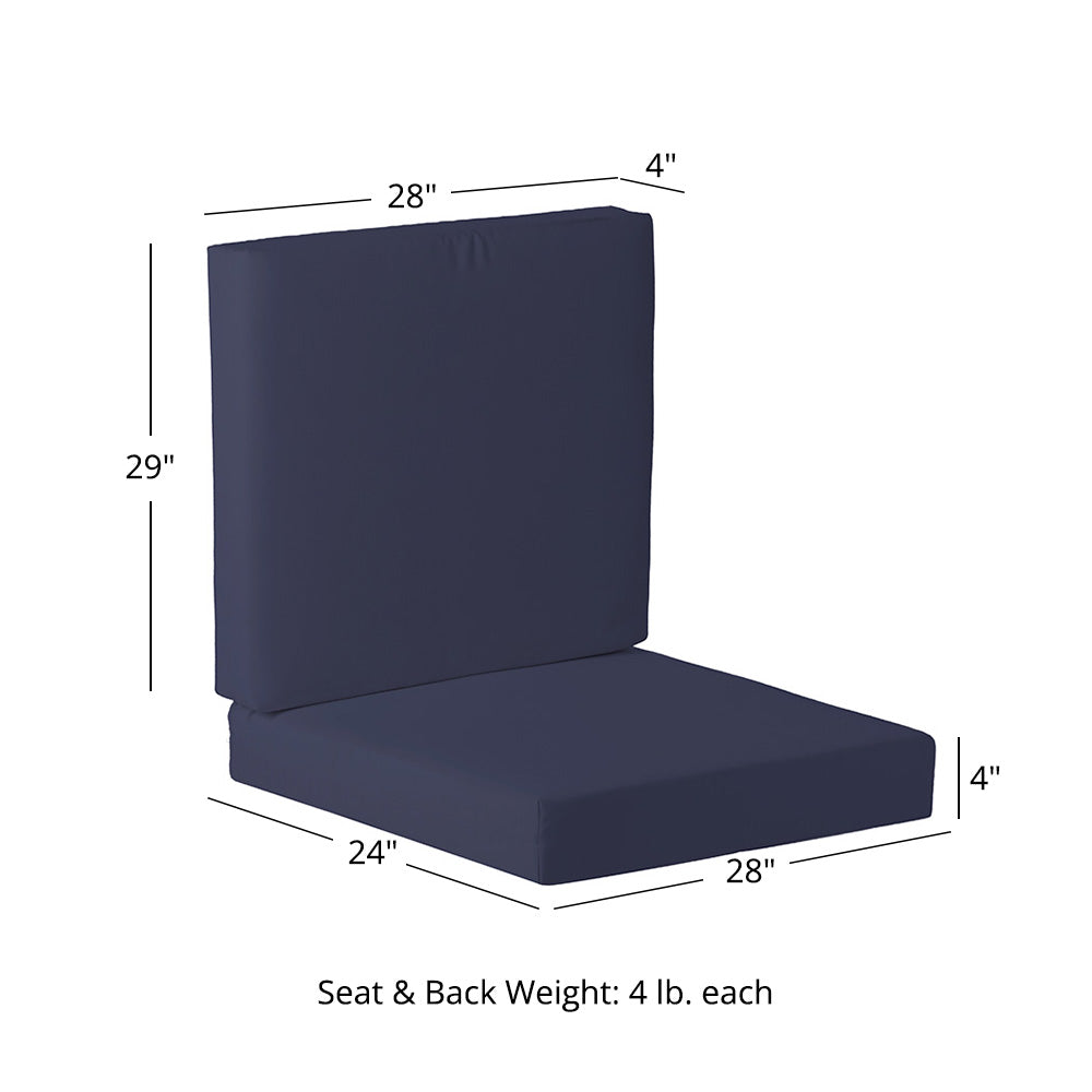 Sunbrella® Cushion Set for Sierra Chair | Navy Blue