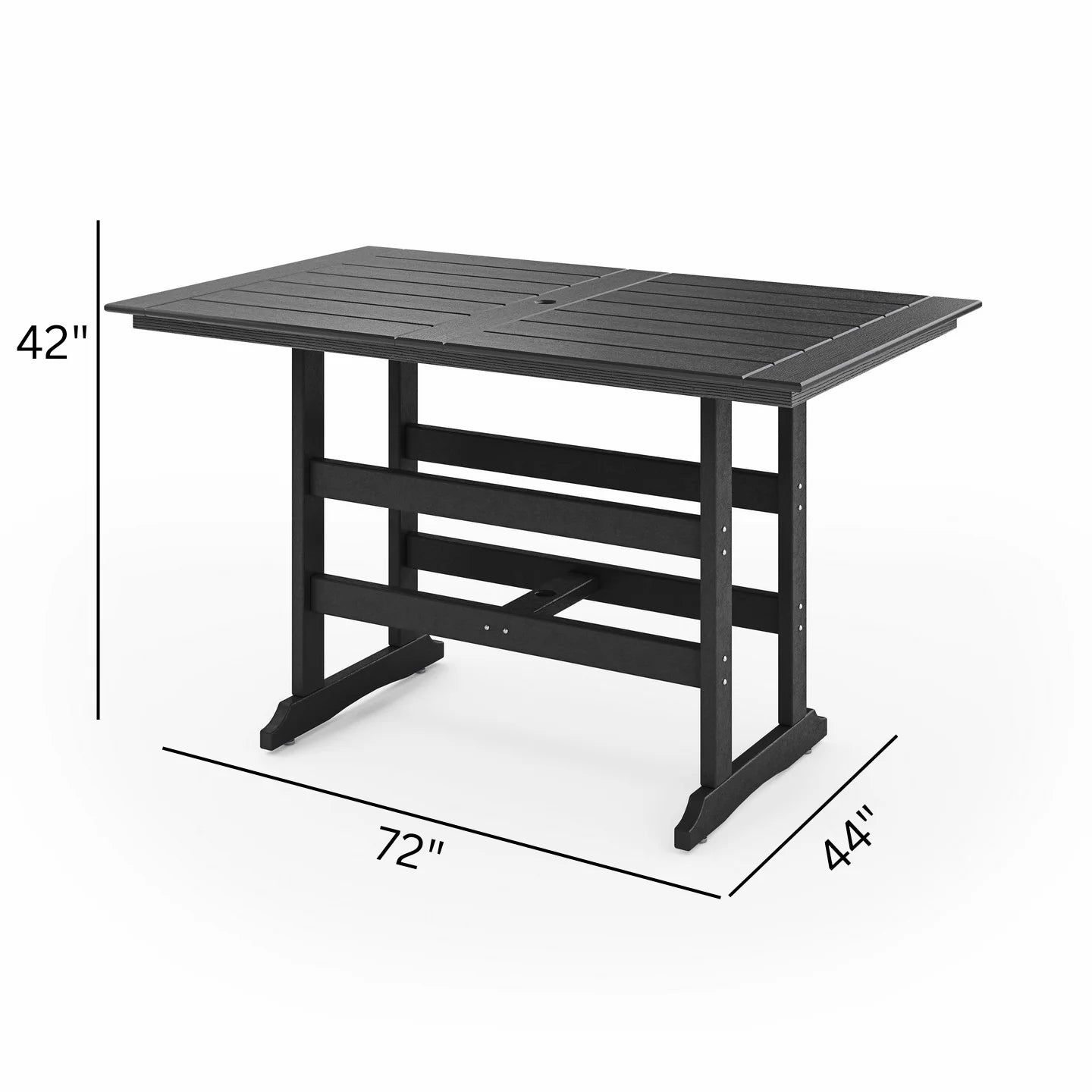 SoPoly 72" Savannah Farmhouse Bar Table | Tybee Sand
