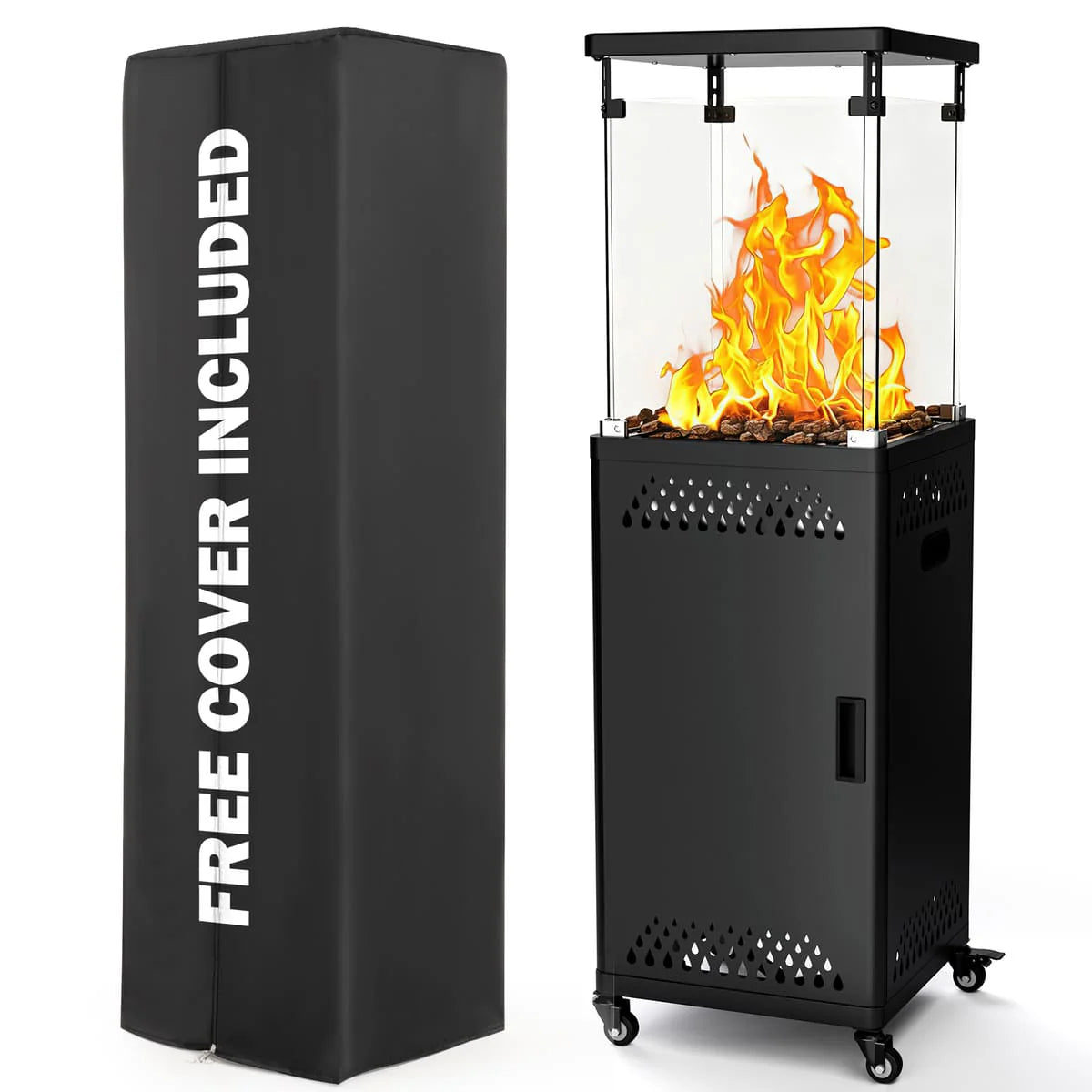 Pamapic 41,000 BTU Short Propane Patio Heater | Vent Body - view 19
