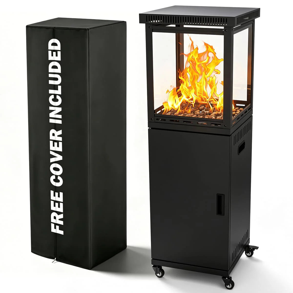 Pamapic 41,000 BTU Short Propane Patio Heater | Vent Top