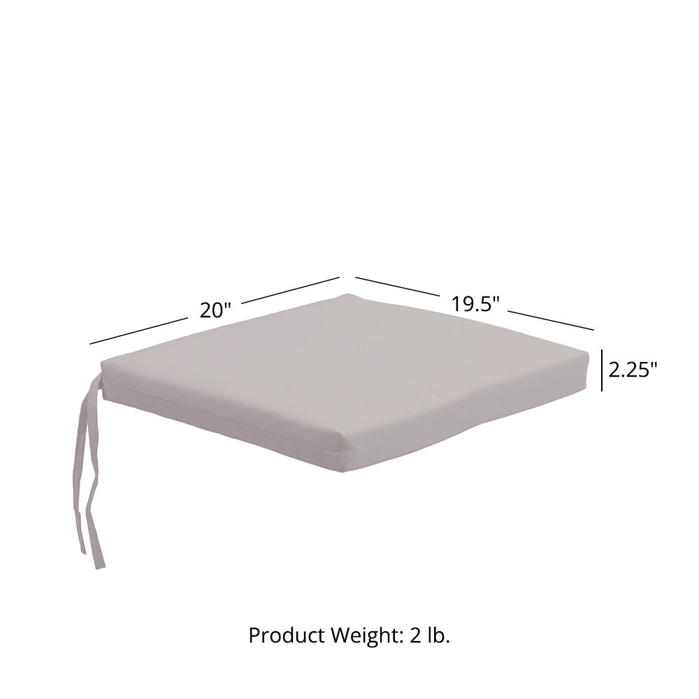 Sunbrella® Savannah Armchair Cushion | Cast Silver - view 20