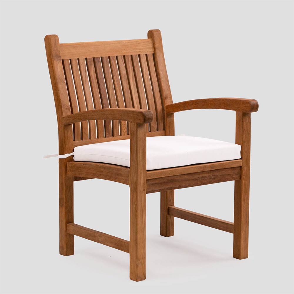 Sunbrella® Savannah Armchair Cushion | White
