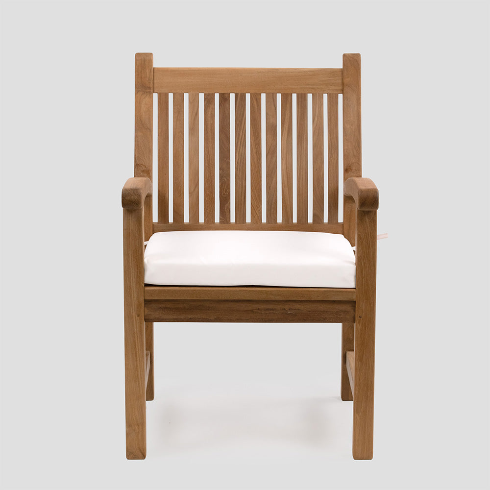Sunbrella® Savannah Armchair Cushion | White