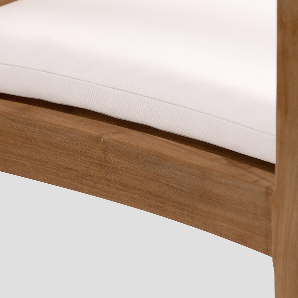 Sunbrella® Savannah Armchair Cushion | White