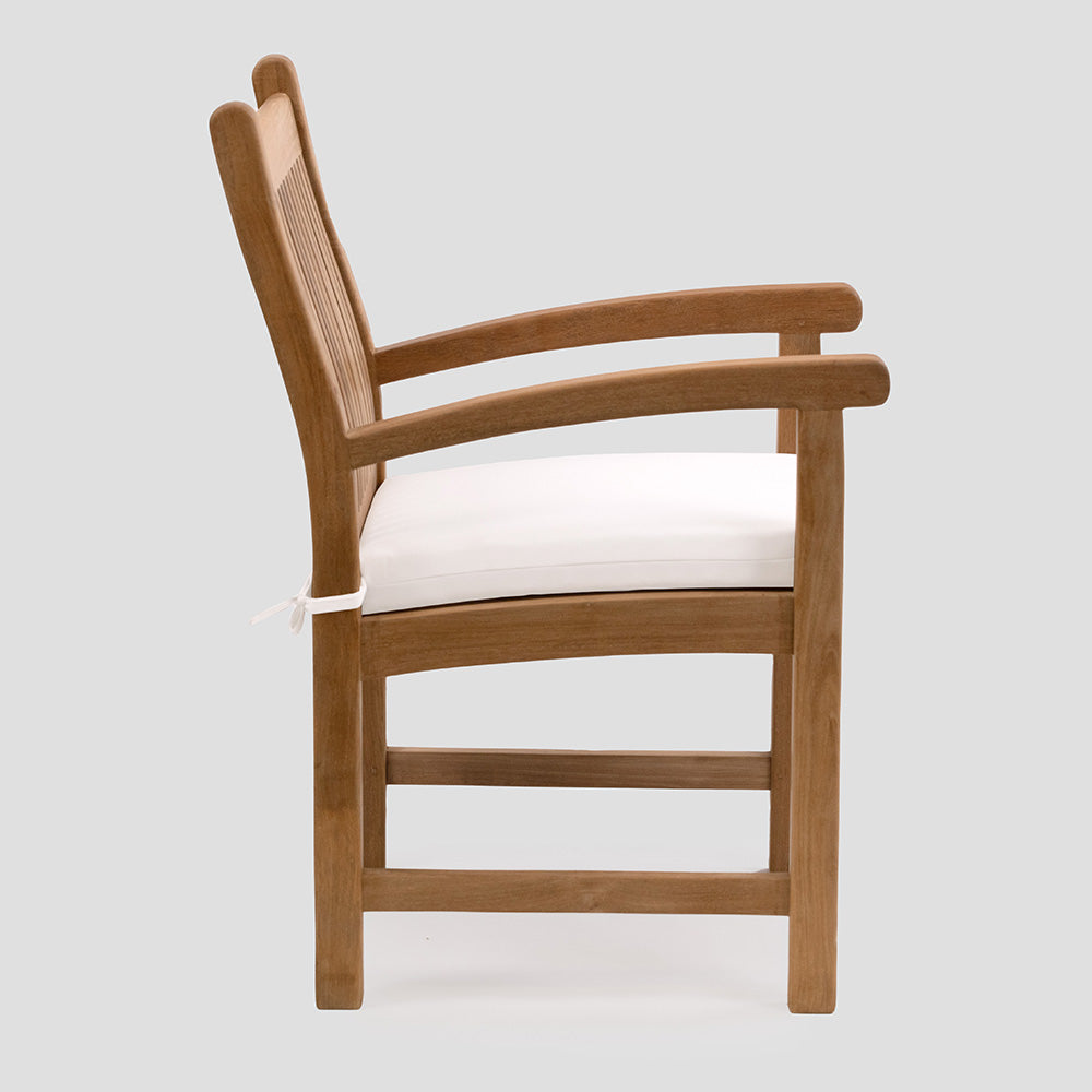 Sunbrella® Savannah Armchair Cushion | White