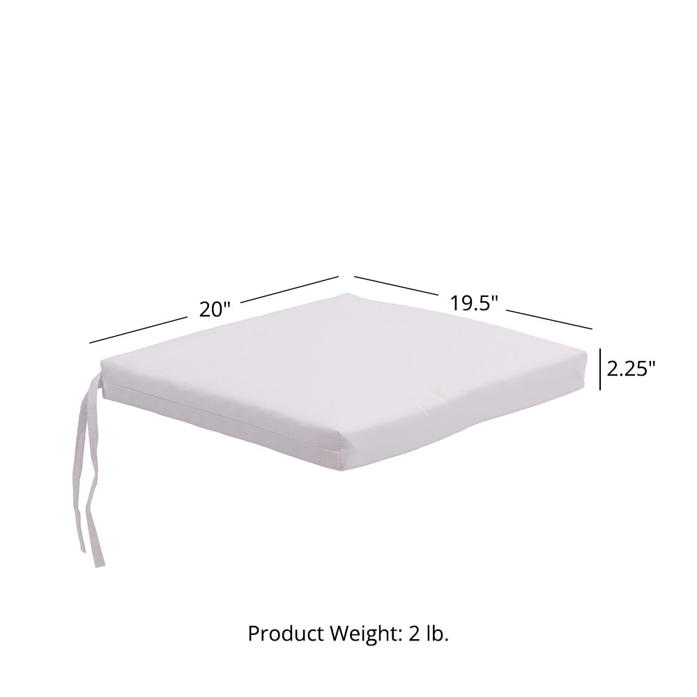 Sunbrella® Savannah Armchair Cushion | White