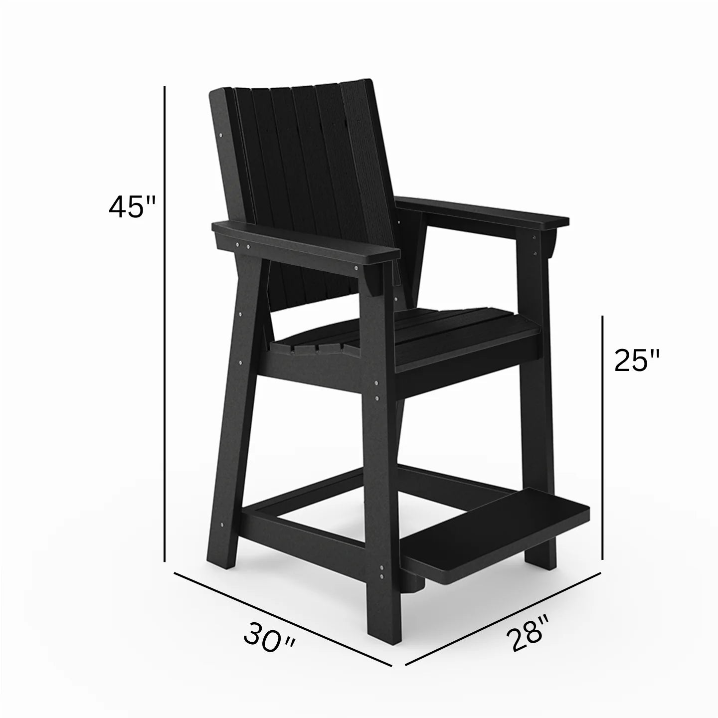 SoPoly Callaway Counter Chair | Black - view 6