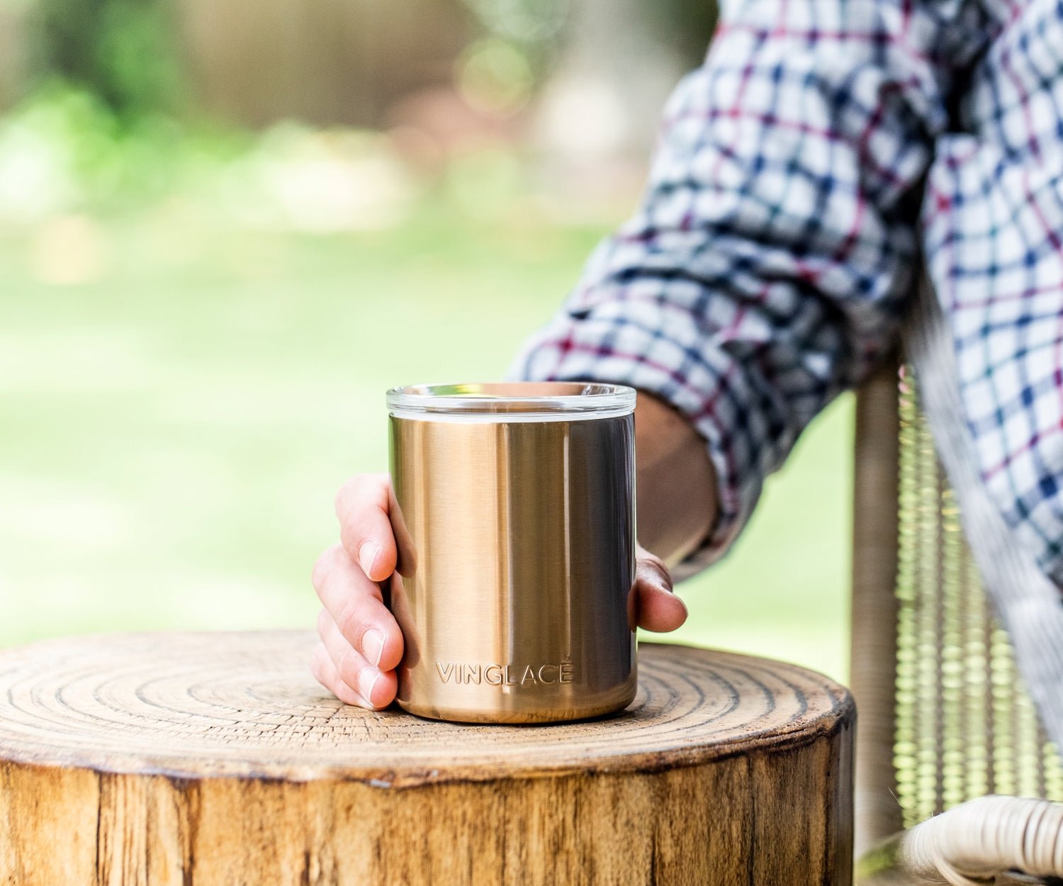 Vinglacé Glass Lined Whiskey Low Ball | Copper