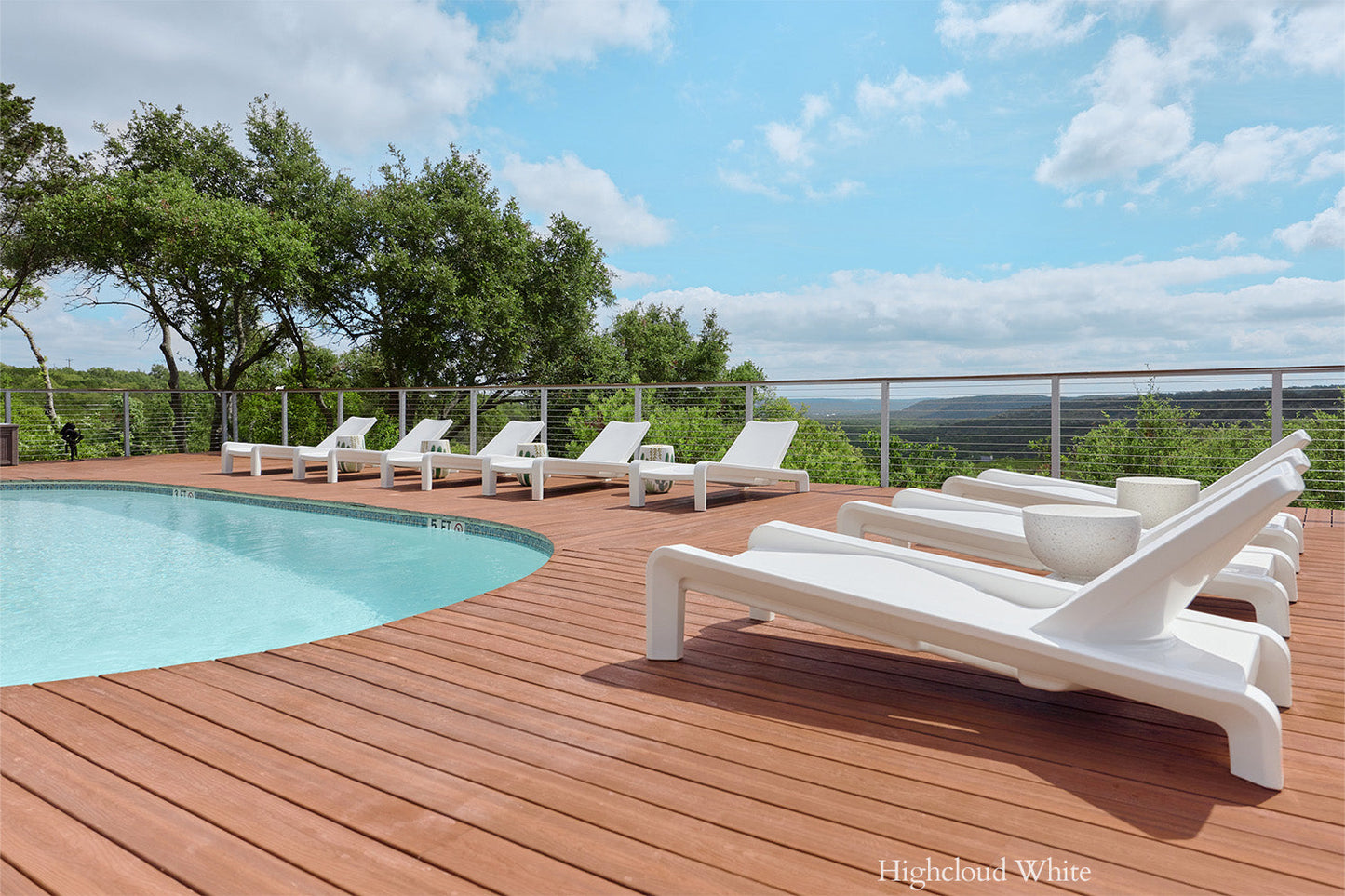 Tupelo Deck Chaise Lounge | Highcloud White - view 7