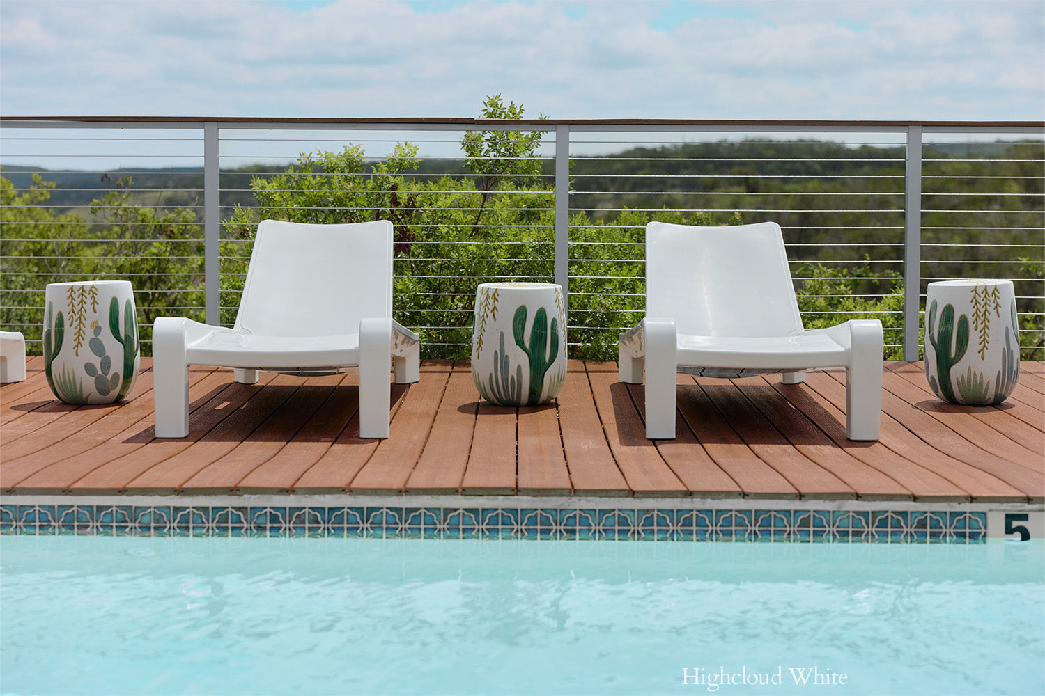 Tupelo Deck Chaise Lounge | Highcloud White
