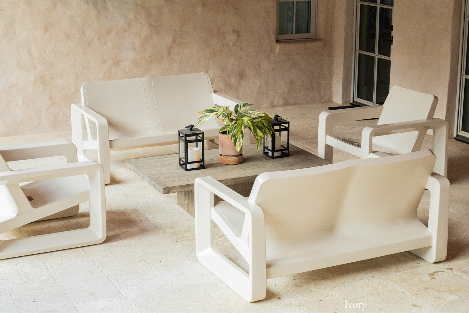 Tupelo Deck Loveseat | Ivory