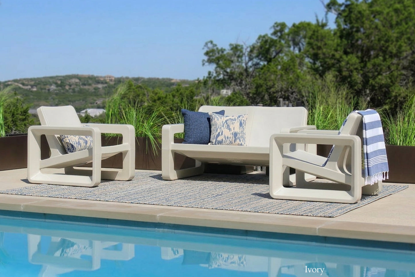 Tupelo Deck Loveseat | Ivory - view 7