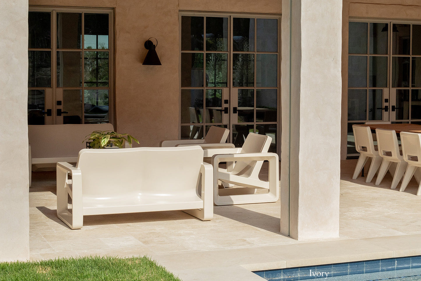 Tupelo Deck Loveseat | Ivory - view 9