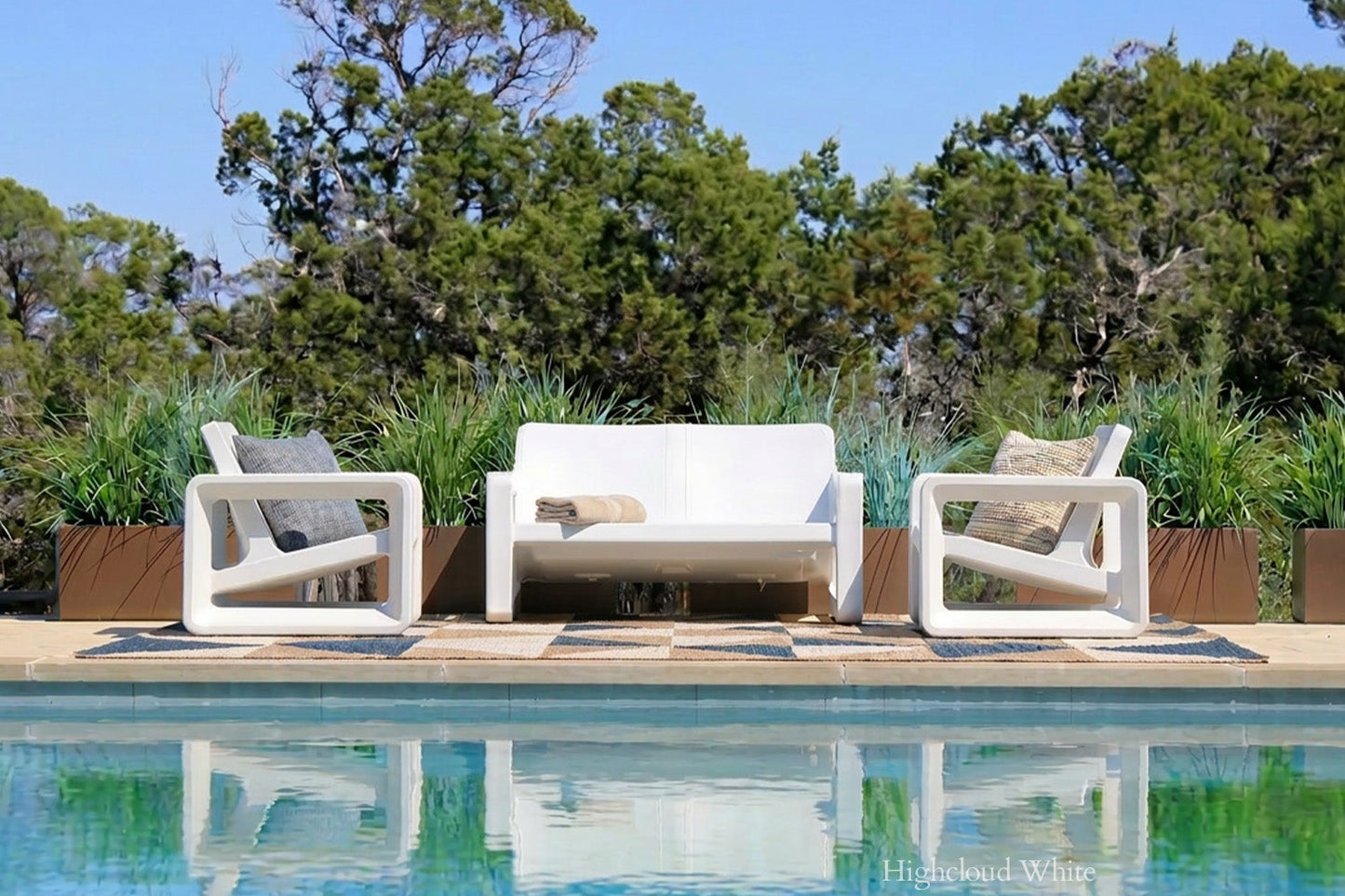 Tupelo Deck Loveseat | Highcloud White - view 2