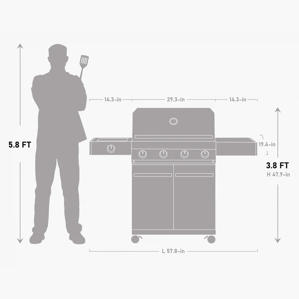 Monument Eminence 425 - Iconic Fortified Propane Gas Grill | Eminence 425 & Grill Cover - view 24