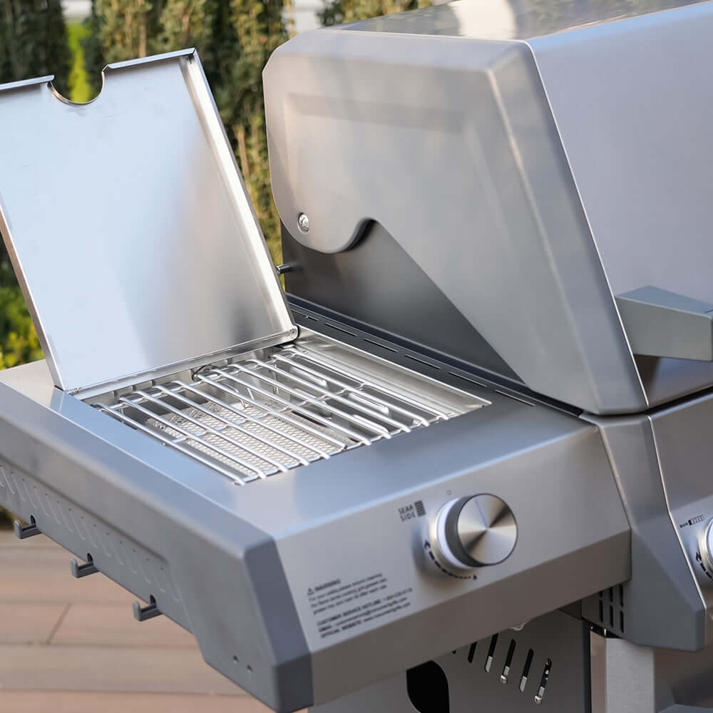 Monument Eminence 605 - Master Power Stainless Natural/Propane Gas Grill | Eminence 605 (Include Free Rotisserie) & Cover