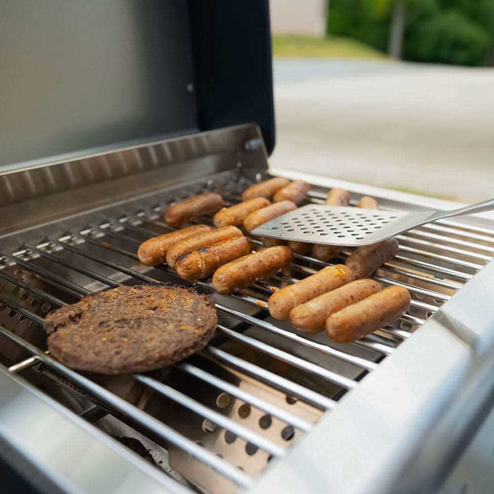 Monument G22 - Stainless Tabletop Propane Gas Grill | G22 & Grill Cover & 1 LB Tank Adapter
