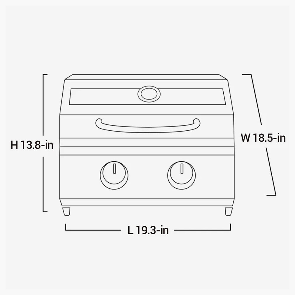 Monument G22 - Stainless Tabletop Propane Gas Grill | G22 & Grill Cover & 1 LB Tank Adapter - view 36