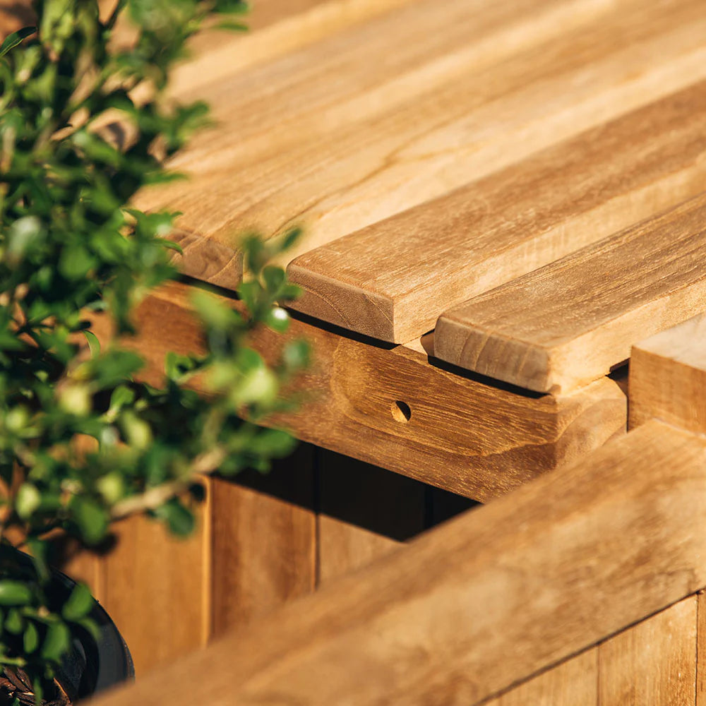 Grade A Teak Square Planter Box Connecting Bench image 6
