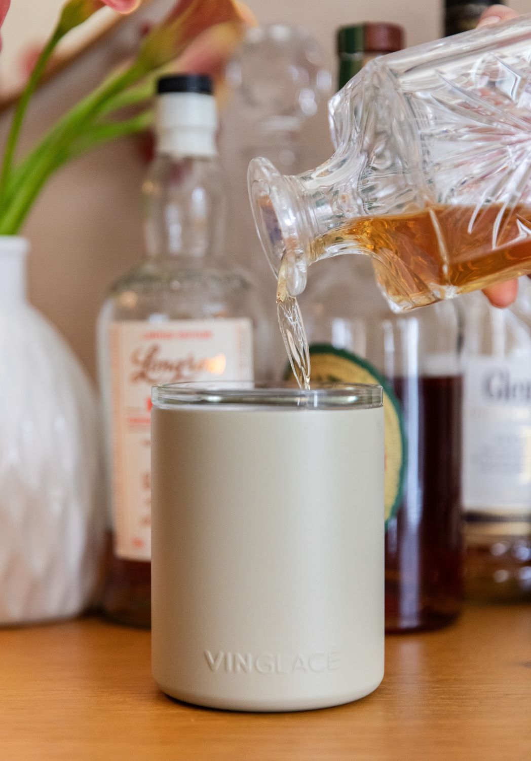 Vinglacé Glass Lined Whiskey Low Ball | Khaki - view 11