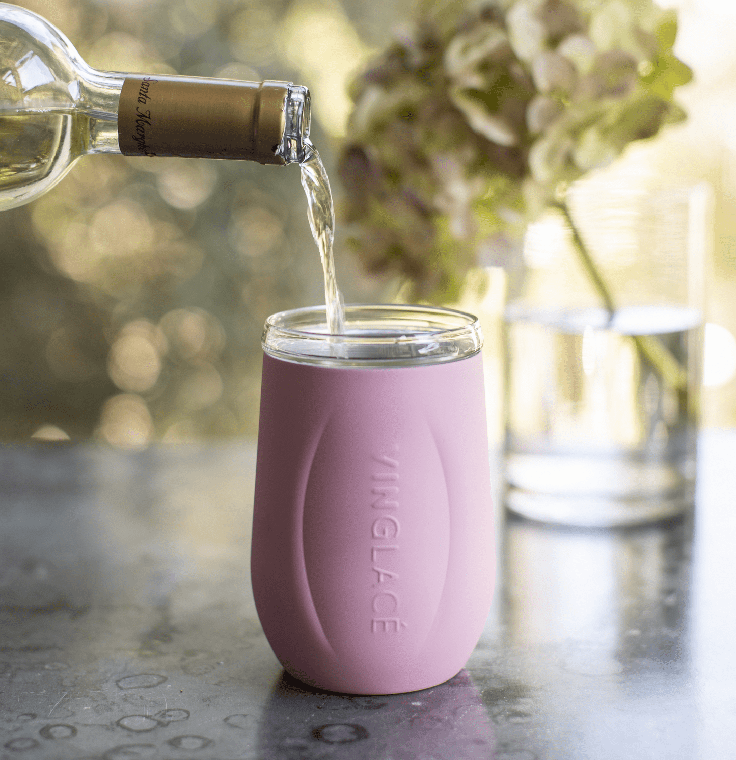 Vinglacé Glass Lined Wine Glass | Rose - view 29