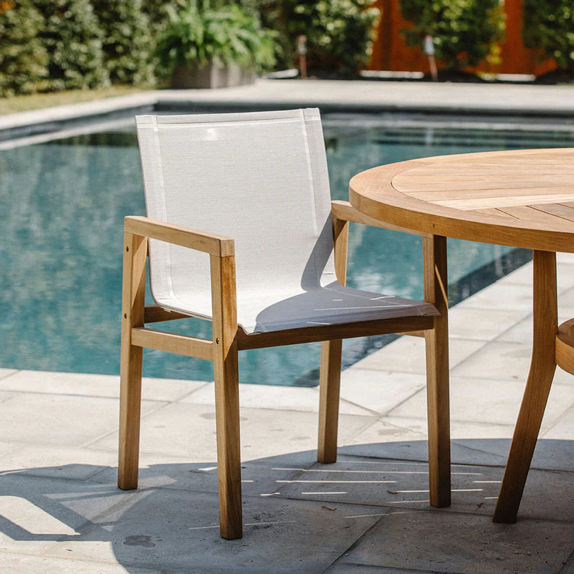 Savannah Grade A Teak Round Table Dining Set - view 6
