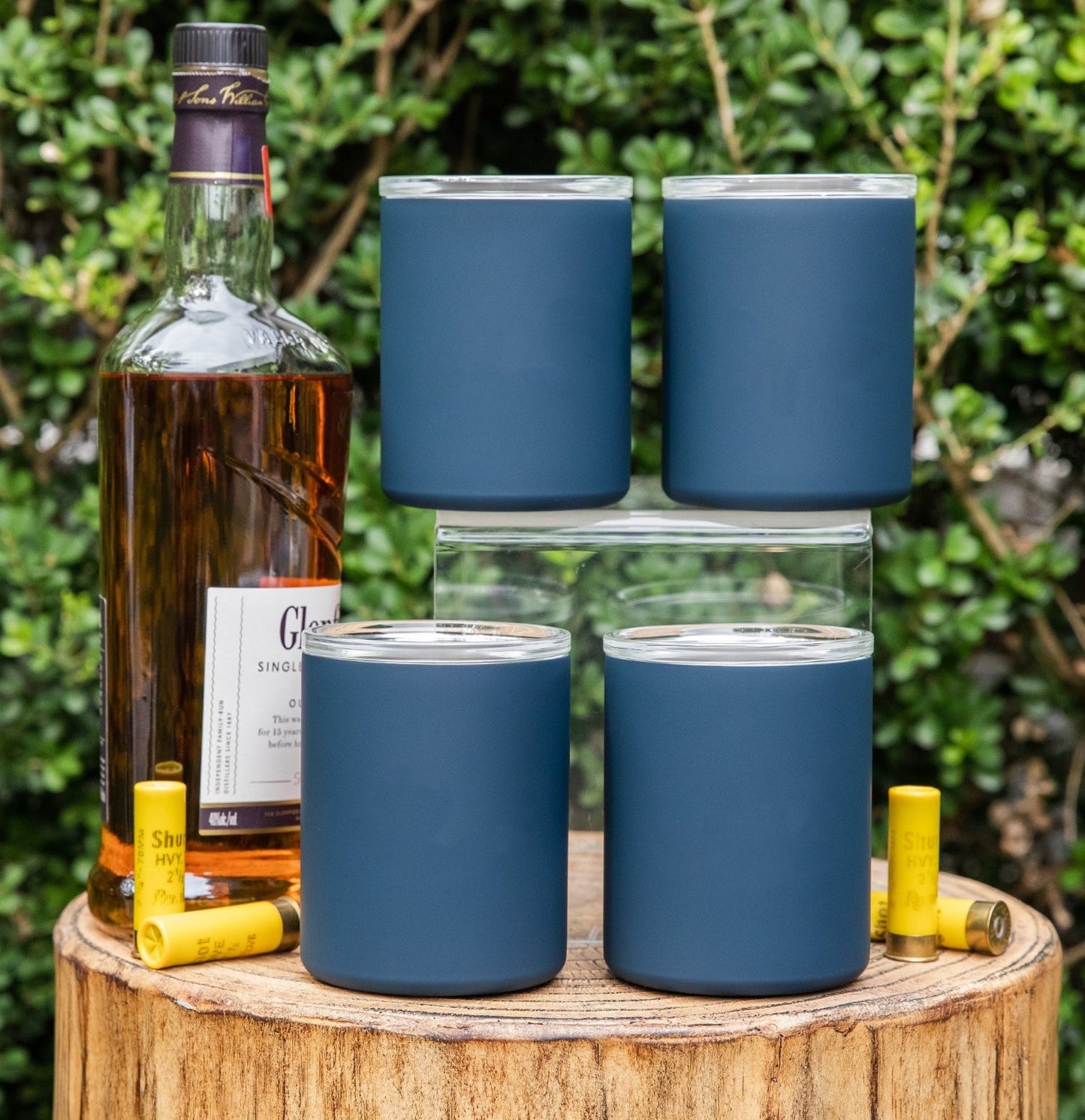 Vinglacé Glass Lined Whiskey Low Ball | Whiskey Set of 4 Navy - view 16